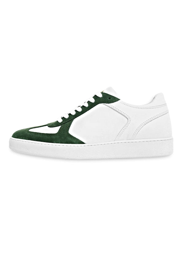 Men's Sneaker FANTOME - Calf Leather White-Darkgreen | PABLO ESPERANZA