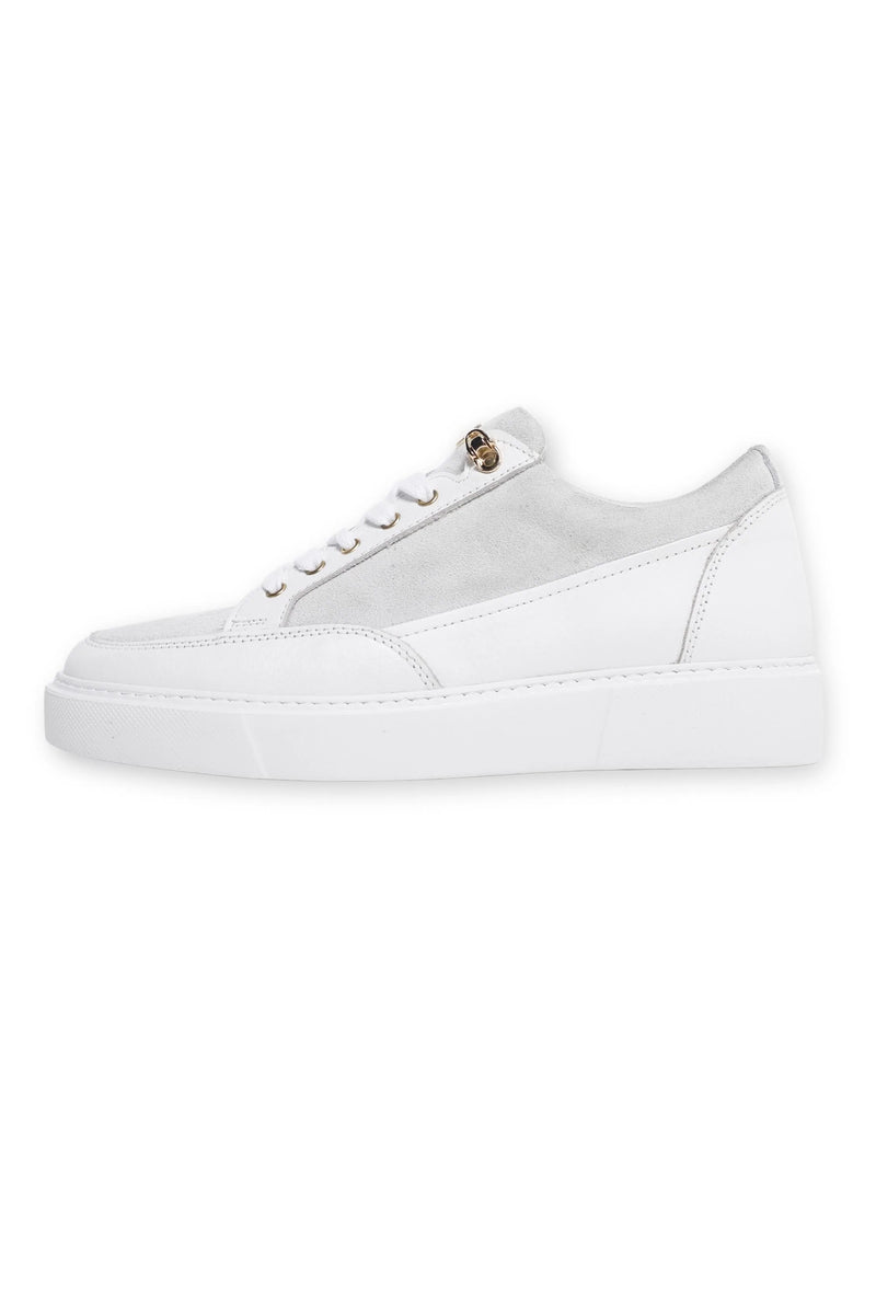 Men's Sneaker AMBITION - Calf Leather White-Grey | PABLO ESPERANZA