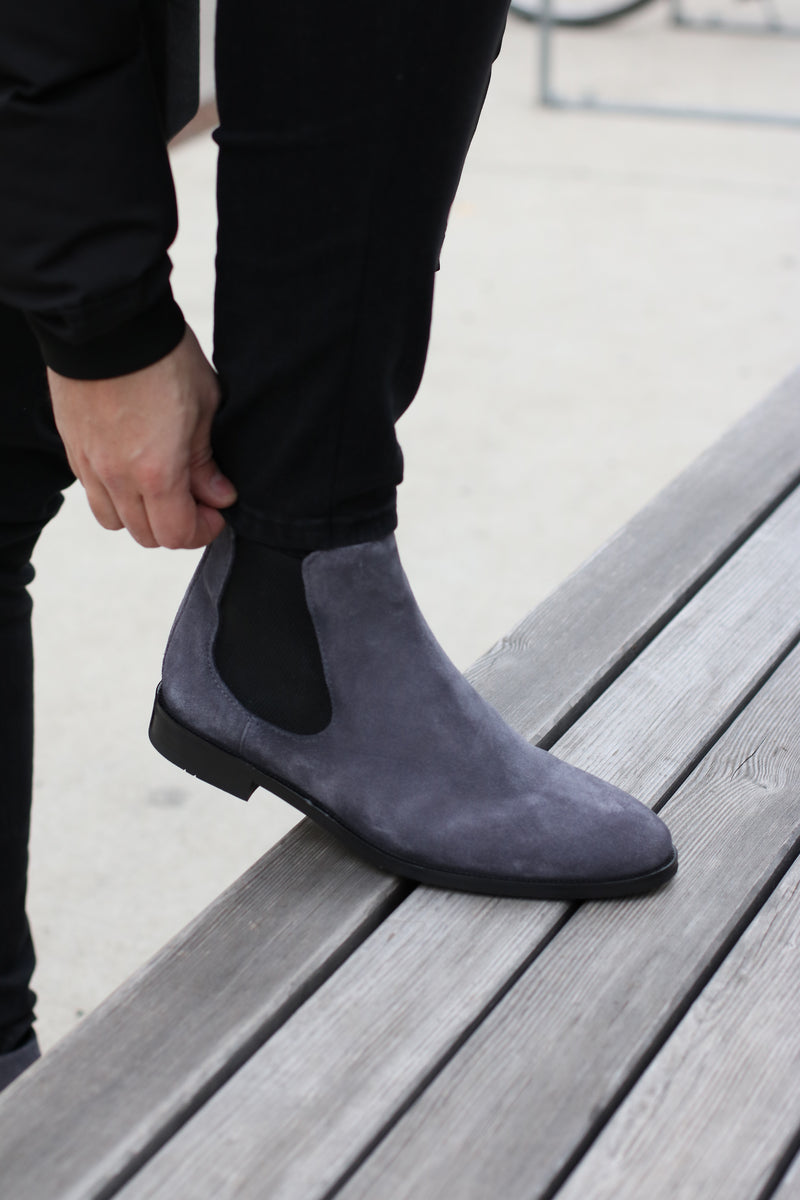 Men's Chelsea Boots ADORABLE - Suede Grey | Pablo Esperanza